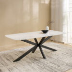 Cavon Portola Genuine Marble Top 8-Seater Dining Table