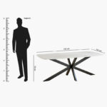 Cavon Portola Genuine Marble Top 8-Seater Dining Table