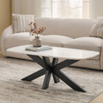 Cavon Portola Genuine Marble Top Coffee Table
