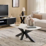 Cavon Portola Genuine Marble Top Coffee Table