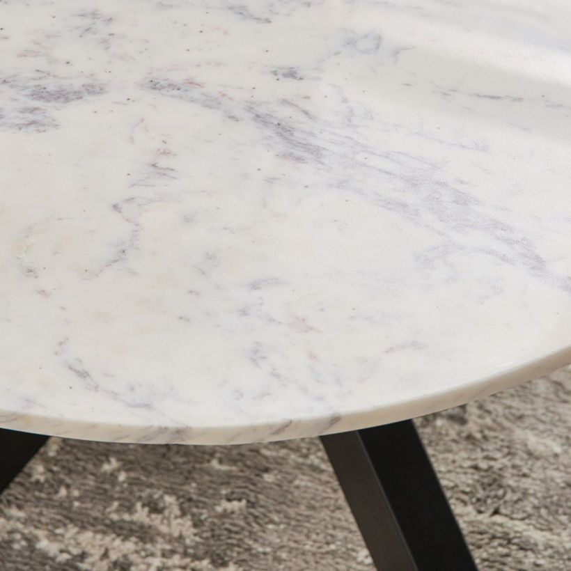 Cavon Portola Genuine Marble Top Round Coffee Table - Image 4