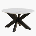 Cavon Portola Genuine Marble Top Round Coffee Table