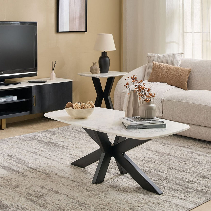 Cavon Portola Genuine Marble Top End Table - Image 7