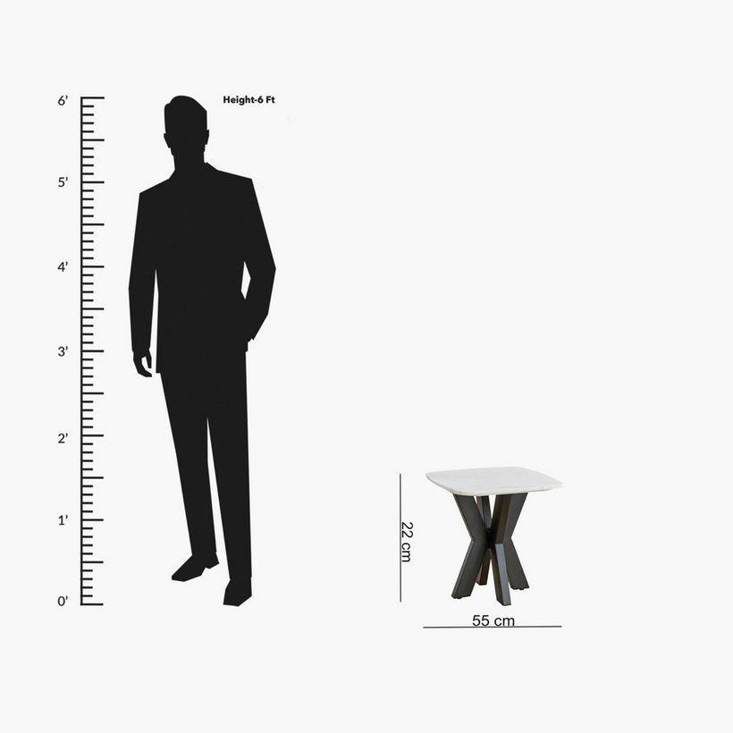 Cavon Portola Genuine Marble Top End Table - Image 9