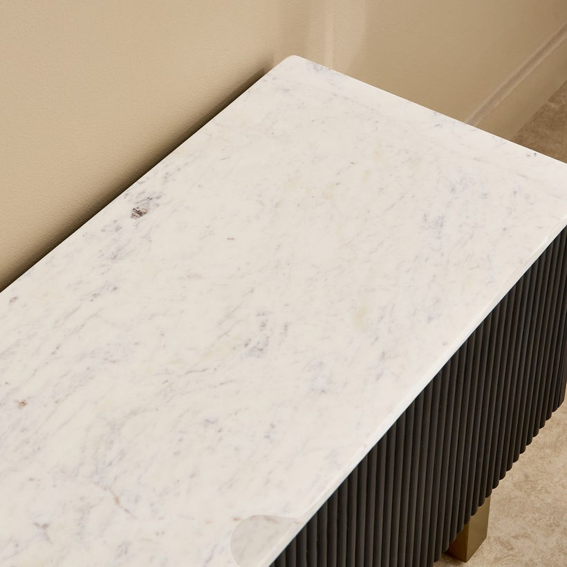 Cavon Fabio Portola 1.8-Meter Solid Wood TV Unit with Genuine Marble Top for TVs upto 75 inch - Image 7