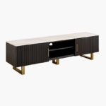 Cavon Fabio Portola 1.8-Meter Solid Wood TV Unit with Genuine Marble Top for TVs upto 75 inch
