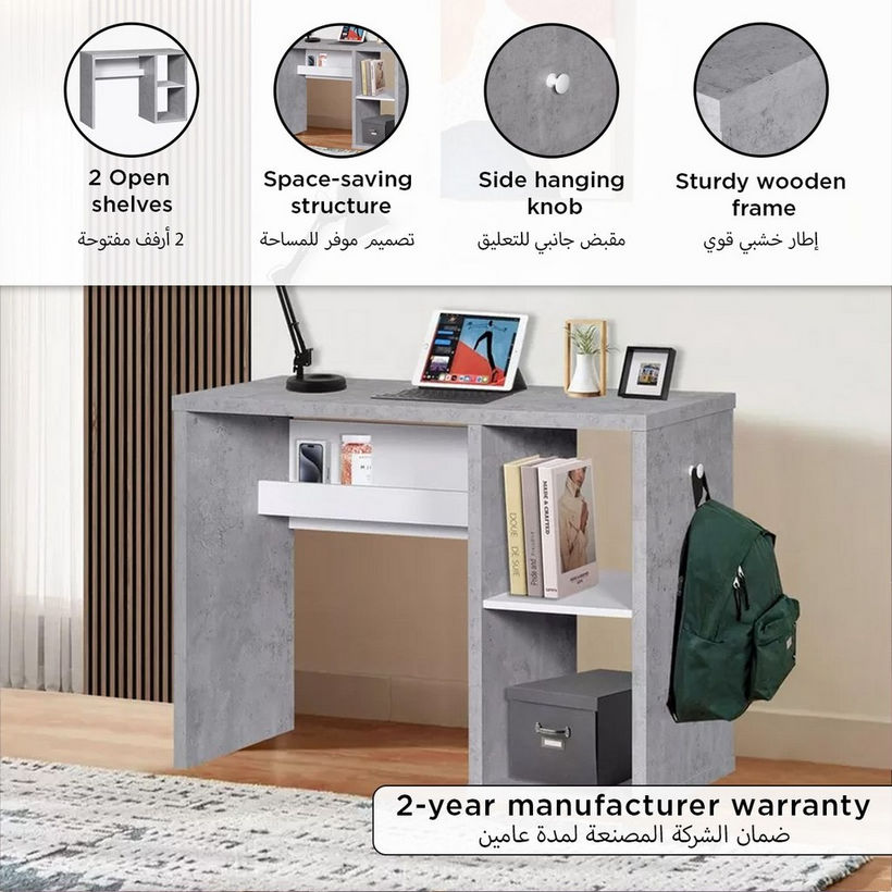 Alford Islet Compact Study Desk with Open Shelf - Image 2