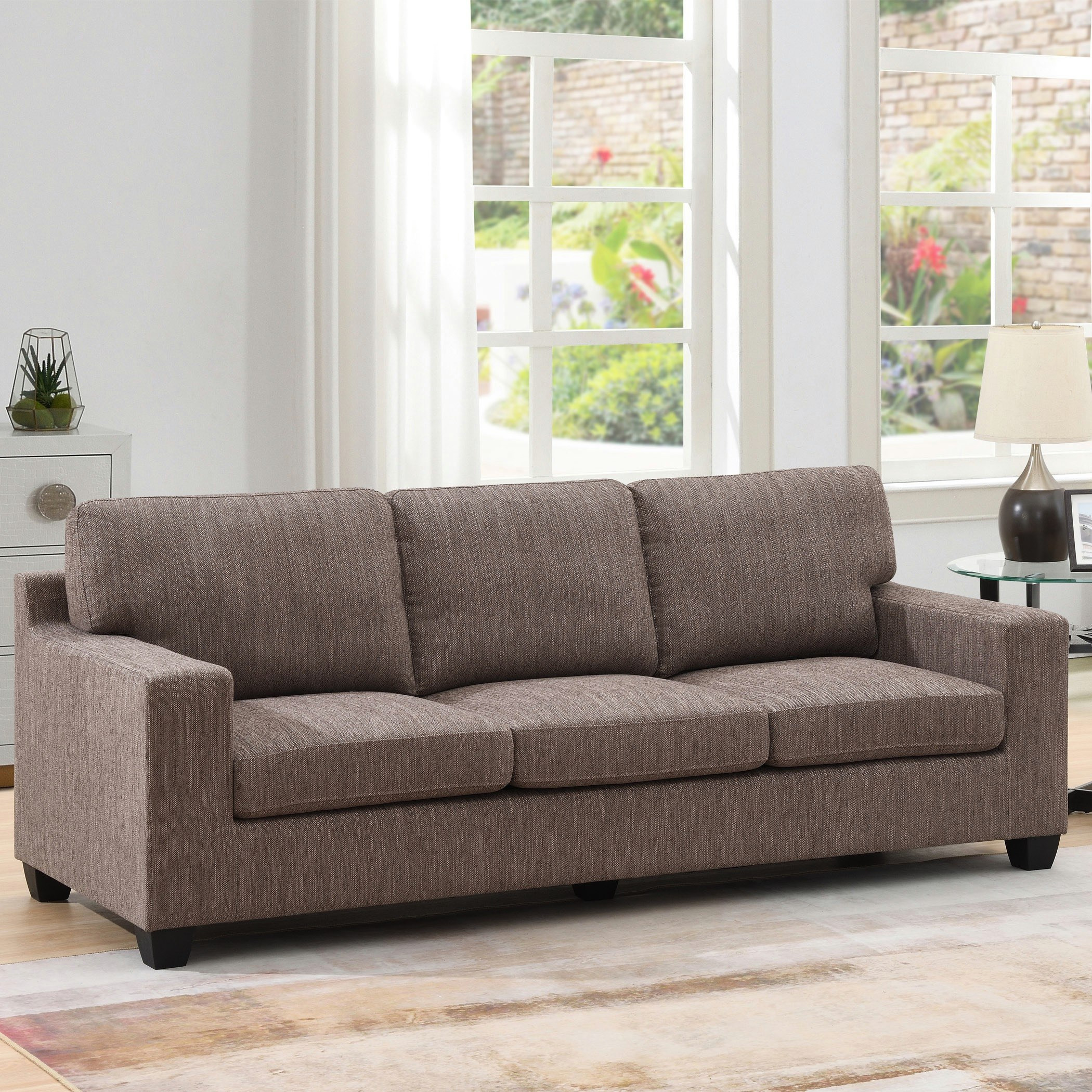 Movo Hotelya 3-Seater Fabric Sofa with Easy Clean Fabric