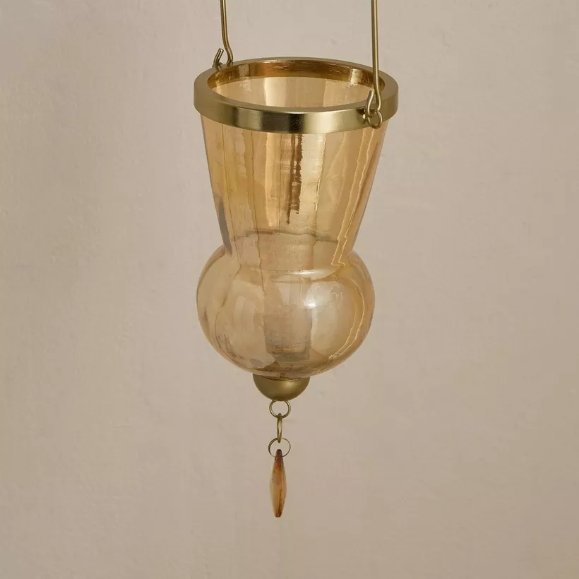 Kumudh Zen Decorative Hanging Tealight Candleholder with Chain - 10x10x58 cm - Image 4