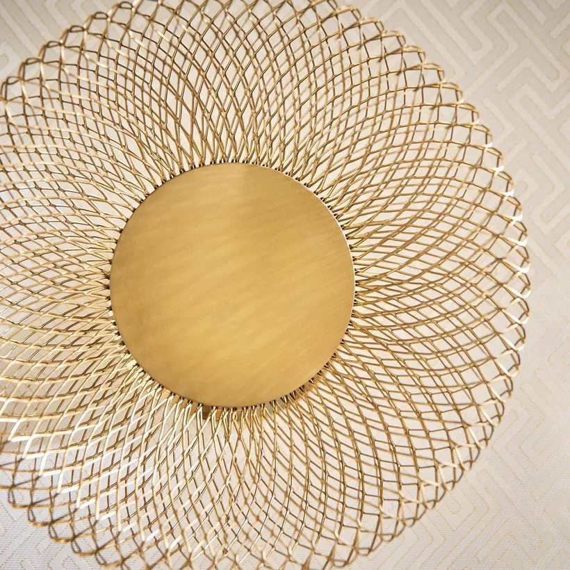 Kumudh Aurora Decorative Mesh Footed Bowl - 21x21x33 cm - Image 4