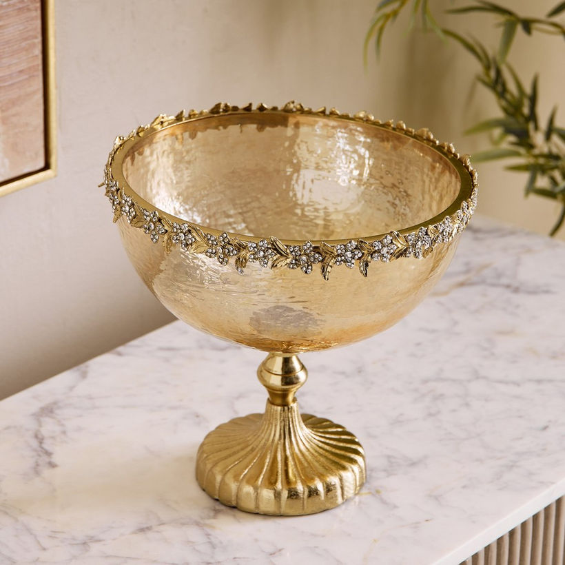 Iras Elara Decorative Footed Bowl - 26x26x25 cm - Image 3