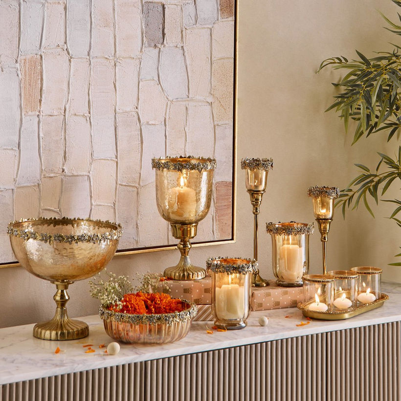 Iras Elara Decorative Footed Bowl - 26x26x25 cm - Image 6