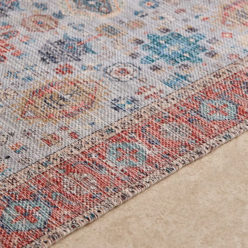Glimmer Benza Handmade Printed Dhurrie - 60x90 cm - Image 3