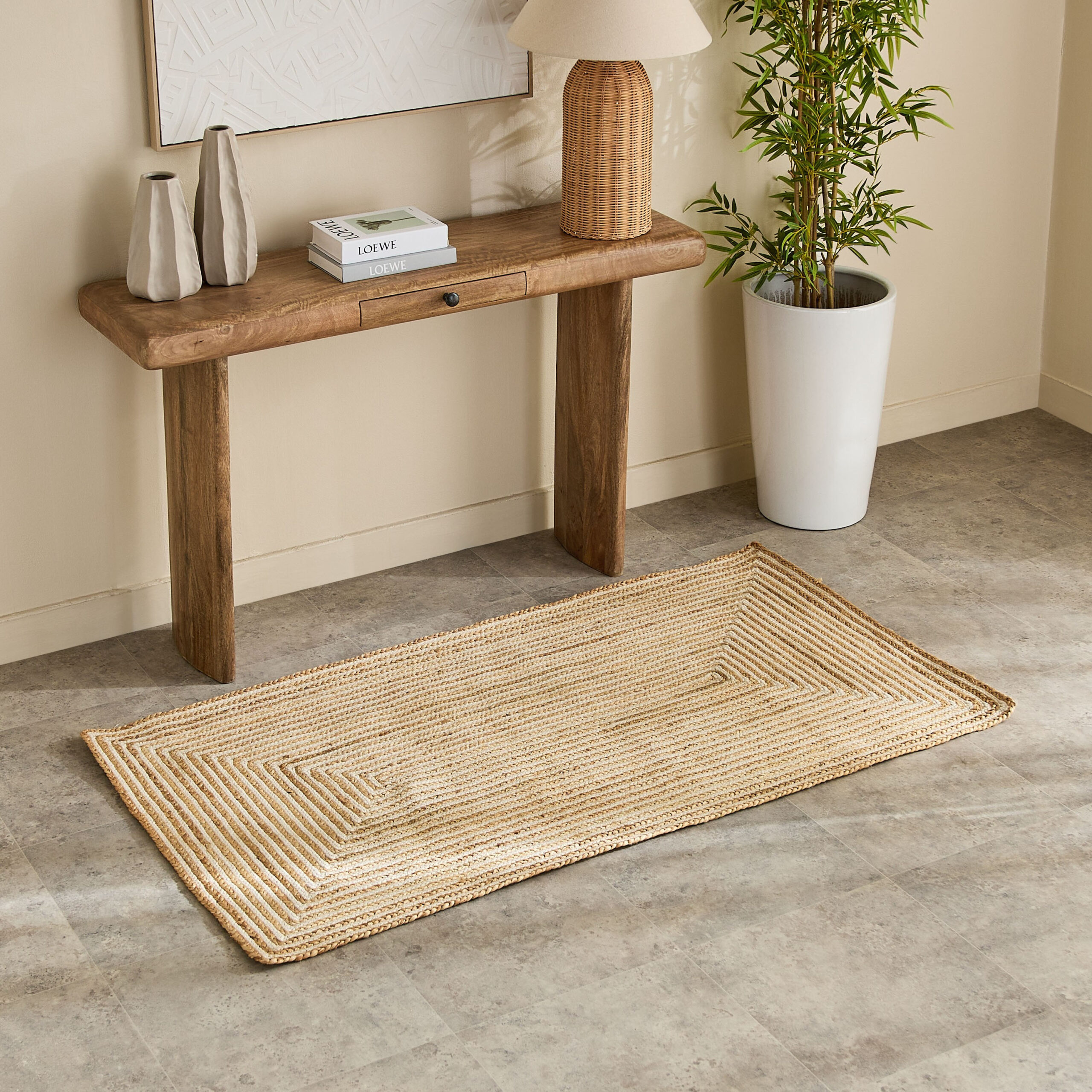 Eco Swrils Handmade Jute Rug - 80x150 cm