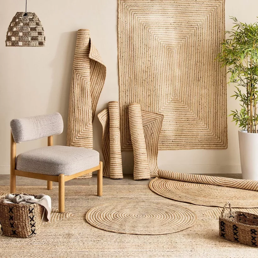 Eco Swrils Handmade Jute Rug - 80x150 cm - Image 2