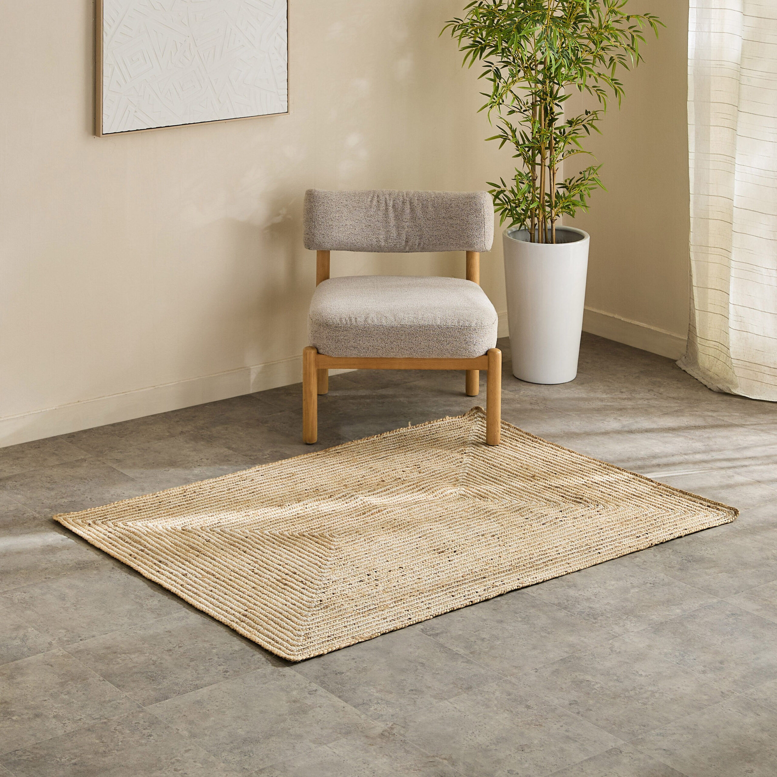 Eco Swrils Handmade Jute Rug - 120x170 cm