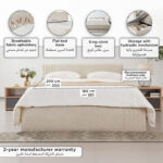 Frankfurt NXT Upholstered Hydraulic Storage King Bed - 180x200 cm