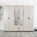 Orion Ray 6-Door Wardrobe with 2 Drawers and 2 Mirrors