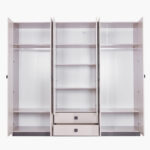 Orion Ray 6-Door Wardrobe with 2 Drawers and 2 Mirrors