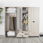 Orion Ray 6-Door Wardrobe with 2 Drawers and 2 Mirrors