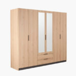 Orion Chester 6-Door Wardrobe with 2 Drawer and 2 Mirrors