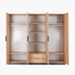 Orion Chester 6-Door Wardrobe with 2 Drawer and 2 Mirrors