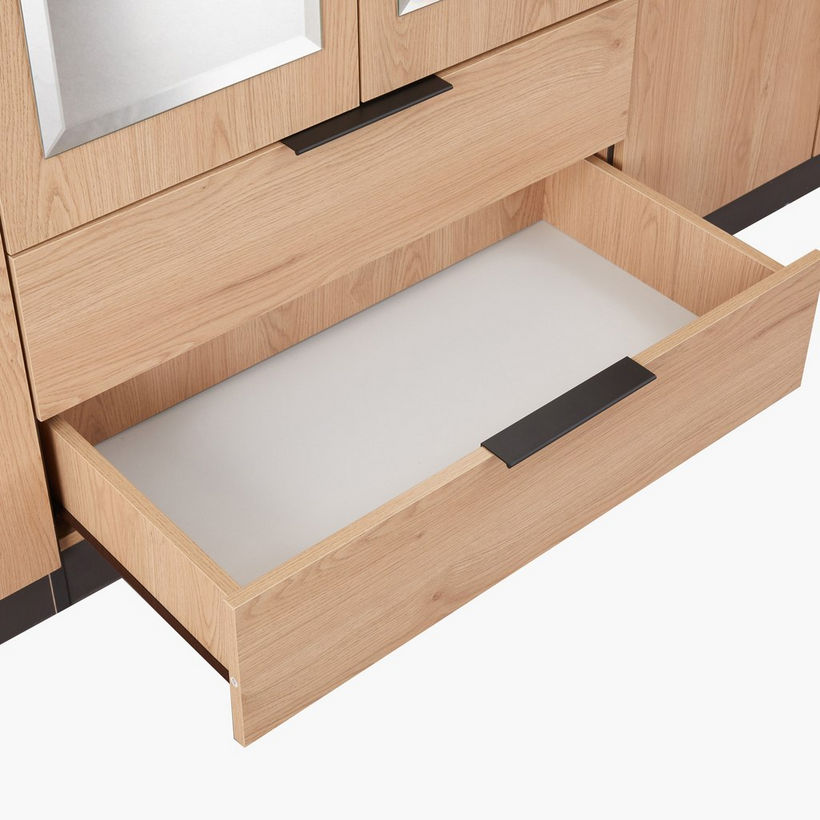 Orion Chester 6-Door Wardrobe with 2 Drawer and 2 Mirrors - Image 6