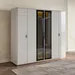 Grande 6-Door Wardrobe with LED and Transparent Glass