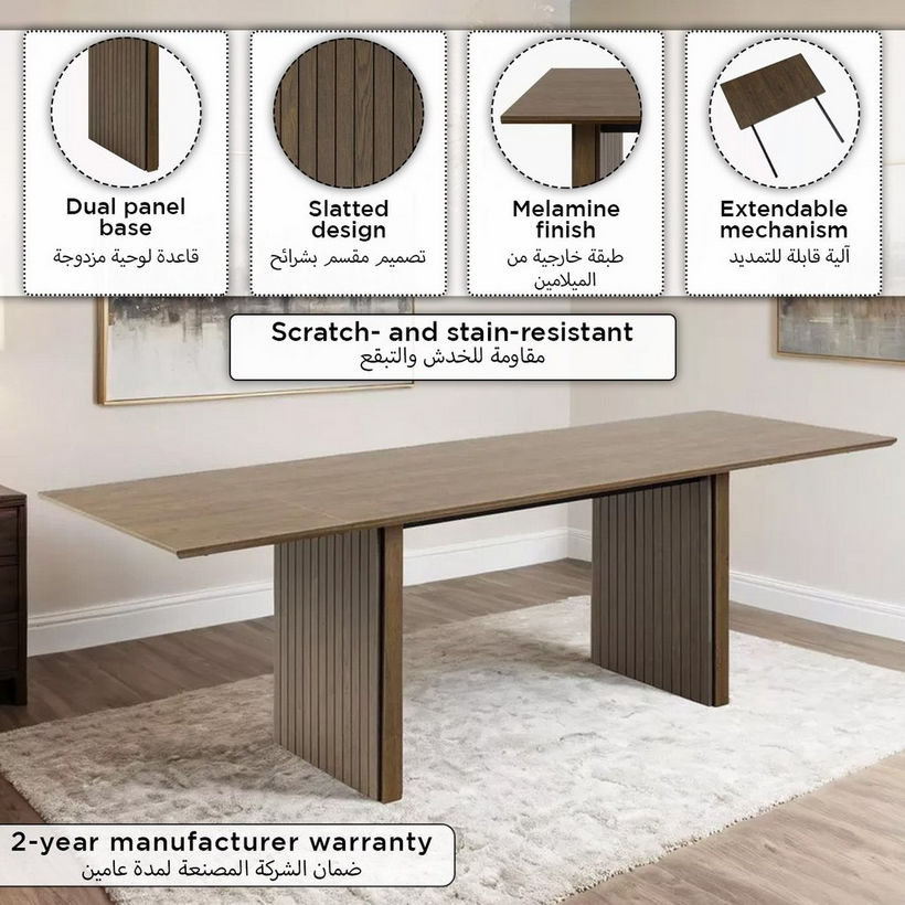 Ashwell 6 to 8 Seater Extendable Dining Table - Image 2