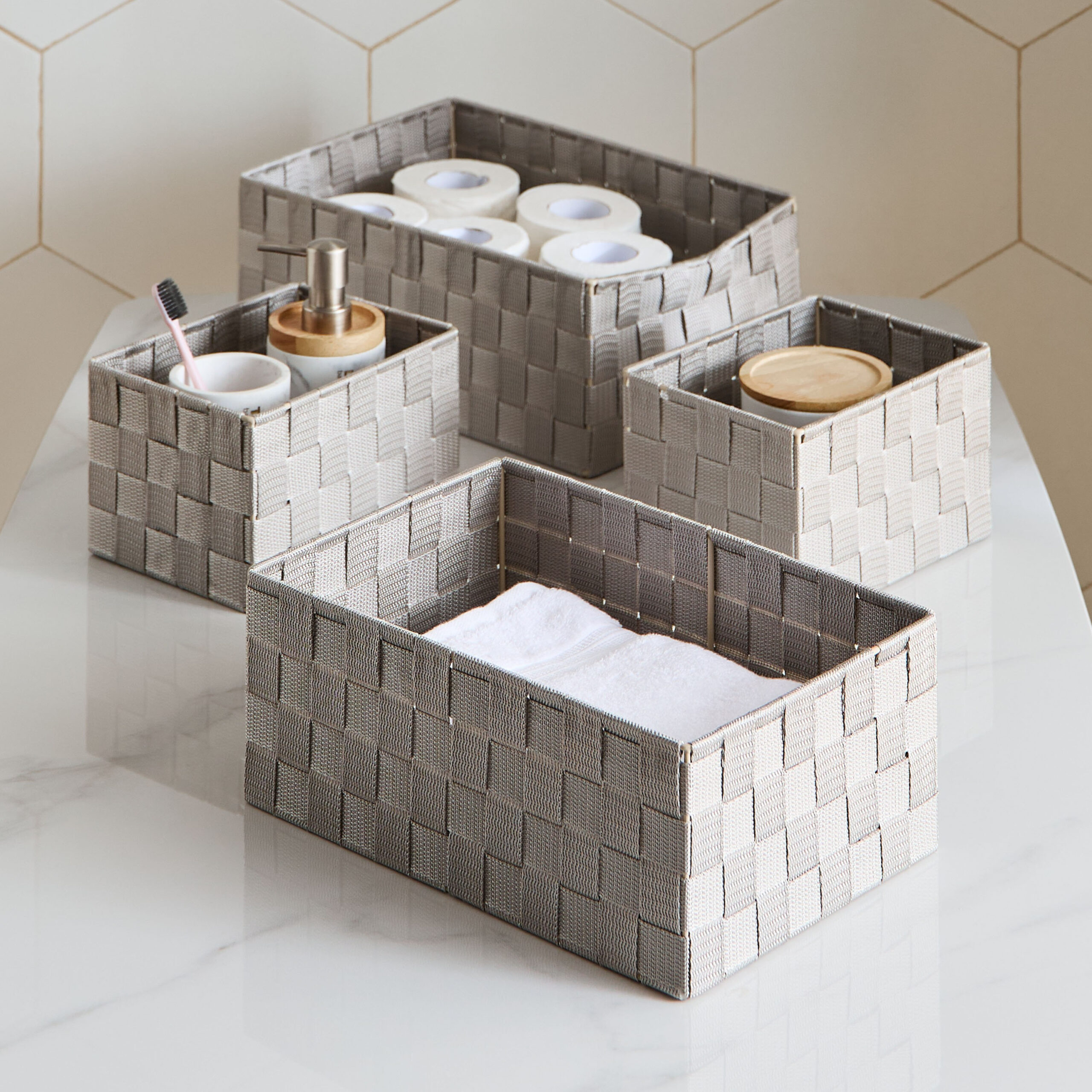 Strap 4-Piece Storage Basket Set