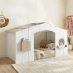Movo Ivory Halmstad House Bed - 90x190 cm