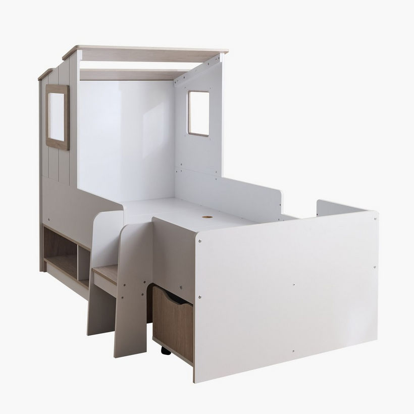 Ivory Halmstad House Single Bed with Storage - 90x190 cm - Image 2