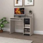 Movo Liya 1-Drawer Study Desk with Open Shelf and Keyboard Tray