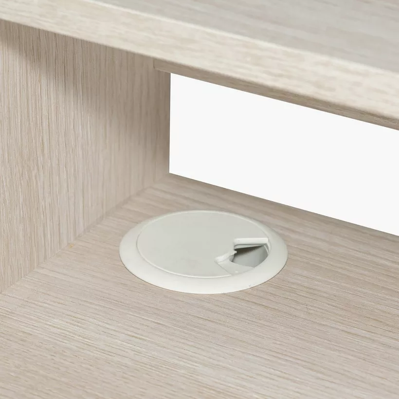 Movo Liya 1-Drawer Study Desk with Open Shelf and Keyboard Tray - Image 7