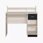 Movo Liya 1-Drawer Study Desk with Open Shelf and Keyboard Tray