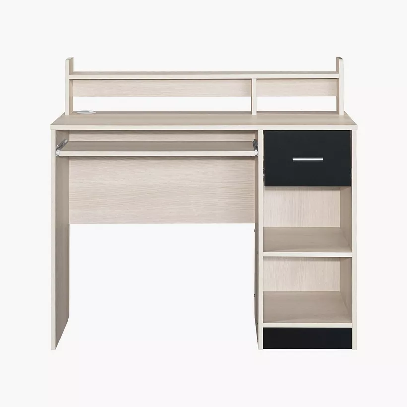 Movo Liya 1-Drawer Study Desk with Open Shelf and Keyboard Tray - Image 9