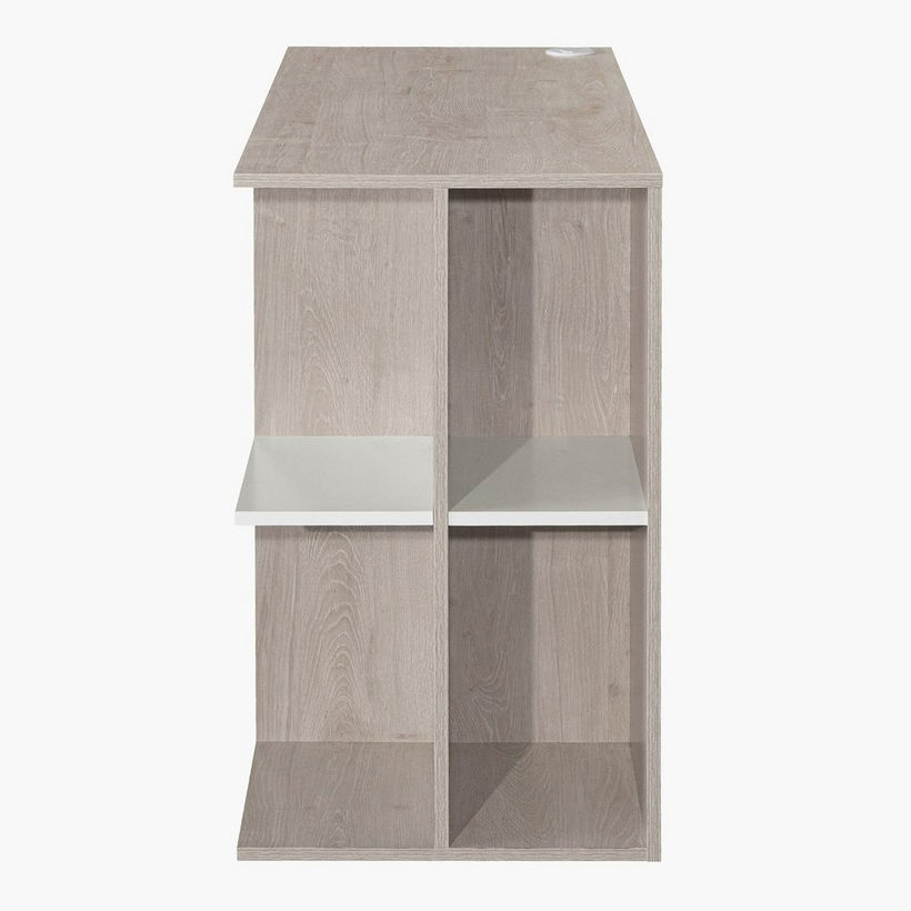 Movo Ivory Halmstad Study Desk with Open Bookcase - Image 6