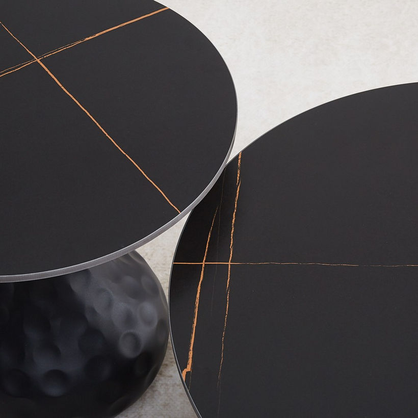 Orlando 5-Piece Sintered Stone Top Coffee Table Set - Image 3