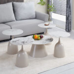 Omaha 5-Piece Sintered Stone Top Coffee Table Set