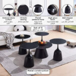 Omaha 5-Piece Sintered Stone Top Coffee Table Set