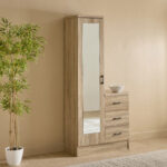 Movo Oasis Clover 3-Drawer 1-Door Tall Dressing Unit with Mirror
