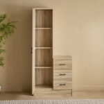 Movo Oasis Clover 3-Drawer 1-Door Tall Dressing Unit with Mirror