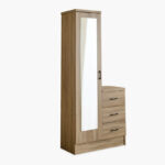 Movo Oasis Clover 3-Drawer 1-Door Tall Dressing Unit with Mirror