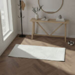 Zara Hena Jacquard Rabbit Fur Rug - 60x150 cm