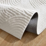 Zara Hena Jacquard Rabbit Fur Rug - 60x150 cm
