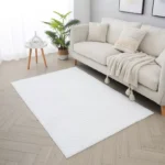 Elsdon Volco Patterned Rabbit Fur Rug - 110x160 cm