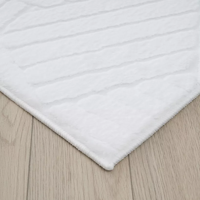 Elsdon Volco Patterned Rabbit Fur Rug - 110x160 cm - Image 5