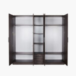 Movo Hotelya 5 Door Wardrobe with 2 Drawers Locks and Mirrors