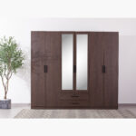 Movo Hotelya 6 Door Wardrobe with 2 Drawers Locks and Mirrors