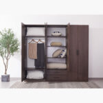 Movo Hotelya 6 Door Wardrobe with 2 Drawers Locks and Mirrors